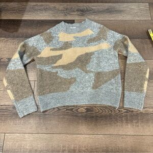 THML Men's Crewneck Sweater in Gray, Tan, and Cream